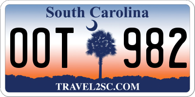 SC license plate OOT982