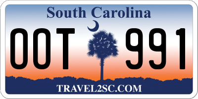 SC license plate OOT991