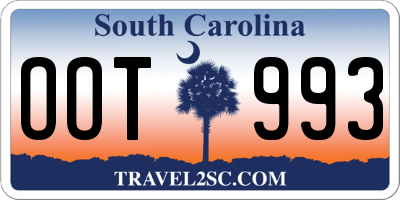SC license plate OOT993
