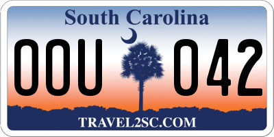 SC license plate OOU042