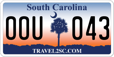 SC license plate OOU043