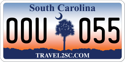 SC license plate OOU055