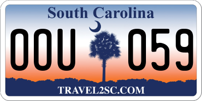SC license plate OOU059