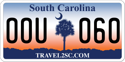 SC license plate OOU060