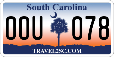 SC license plate OOU078