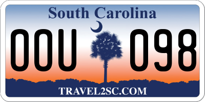 SC license plate OOU098