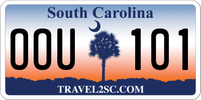 SC license plate OOU101
