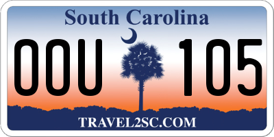 SC license plate OOU105