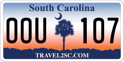 SC license plate OOU107