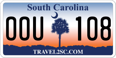 SC license plate OOU108
