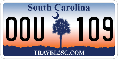 SC license plate OOU109