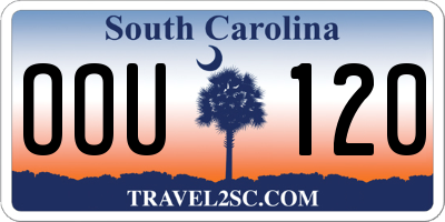 SC license plate OOU120