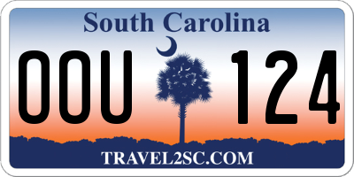 SC license plate OOU124