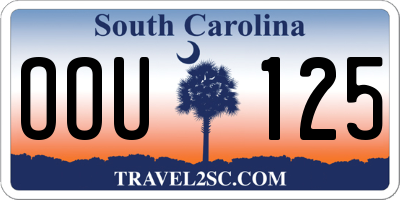 SC license plate OOU125