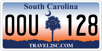SC license plate OOU128