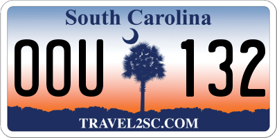 SC license plate OOU132