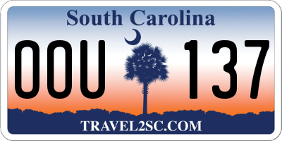 SC license plate OOU137