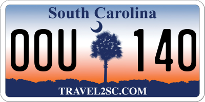 SC license plate OOU140