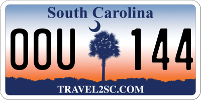 SC license plate OOU144