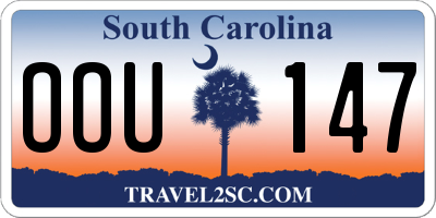 SC license plate OOU147