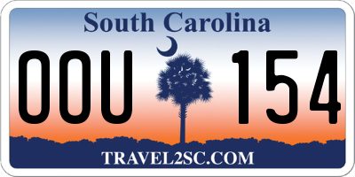 SC license plate OOU154