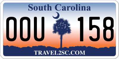 SC license plate OOU158