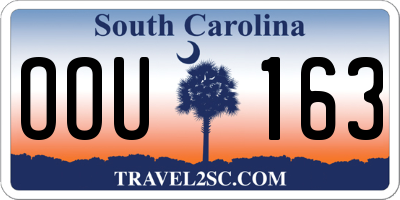 SC license plate OOU163