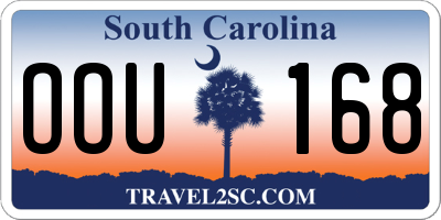 SC license plate OOU168