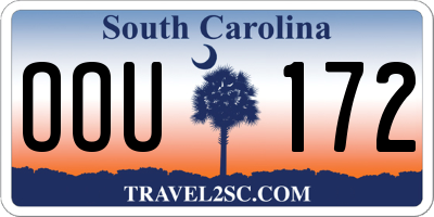 SC license plate OOU172