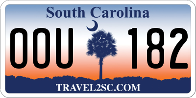SC license plate OOU182