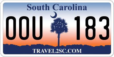 SC license plate OOU183