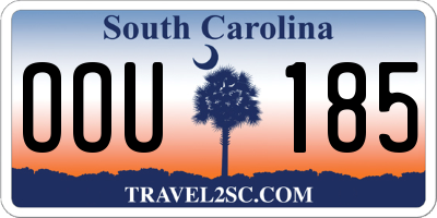 SC license plate OOU185