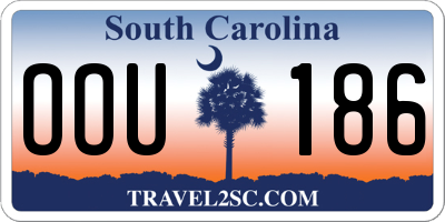 SC license plate OOU186