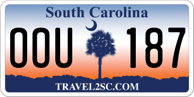 SC license plate OOU187