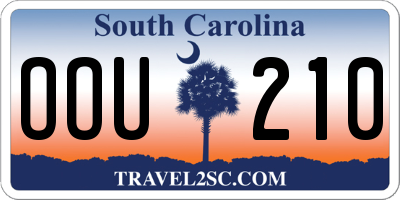 SC license plate OOU210