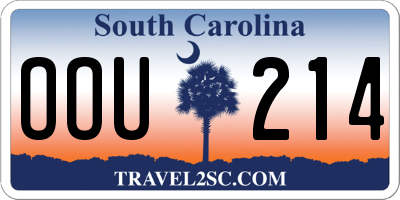 SC license plate OOU214