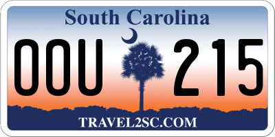 SC license plate OOU215