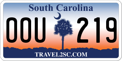 SC license plate OOU219