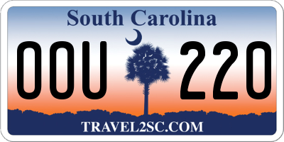 SC license plate OOU220