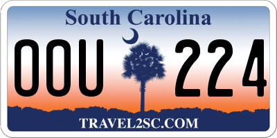 SC license plate OOU224