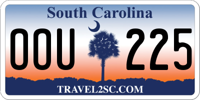 SC license plate OOU225