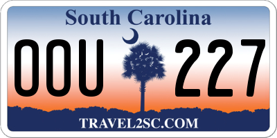 SC license plate OOU227