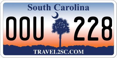 SC license plate OOU228
