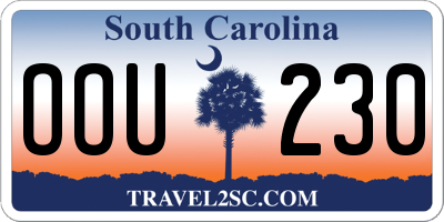 SC license plate OOU230