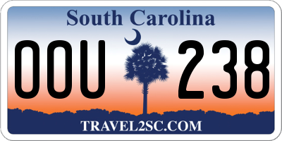 SC license plate OOU238