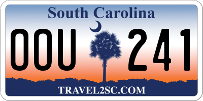 SC license plate OOU241