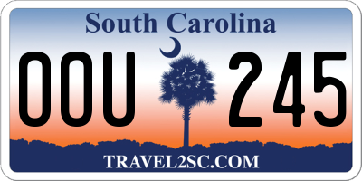 SC license plate OOU245