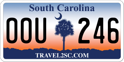 SC license plate OOU246