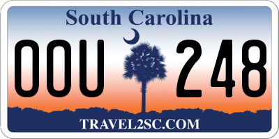 SC license plate OOU248