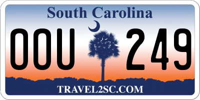 SC license plate OOU249
